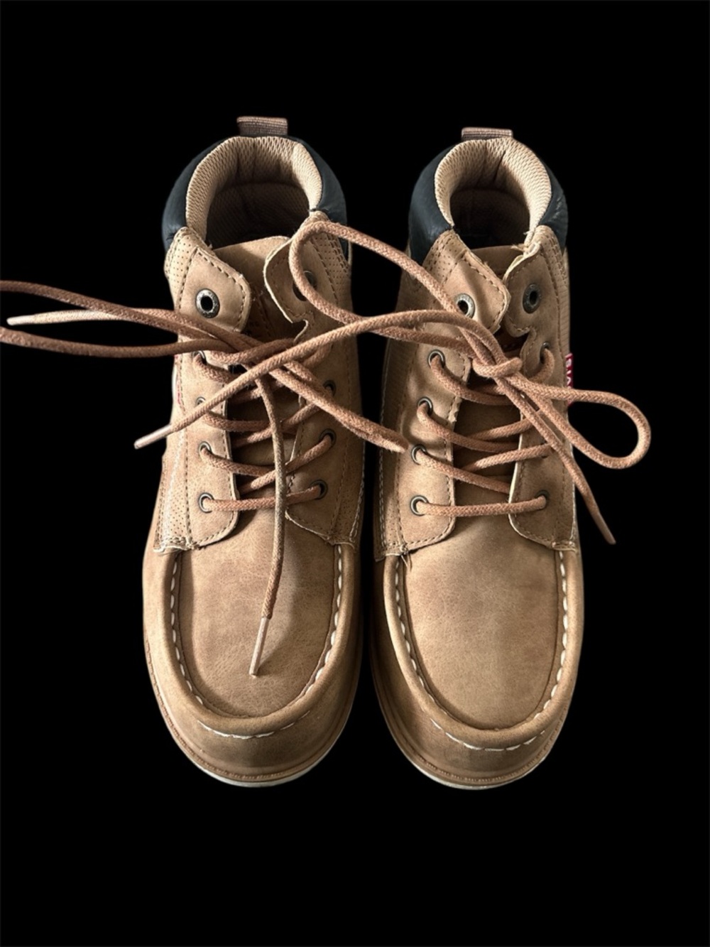 Levi's Kids Tan and Black Lace-Up Boots